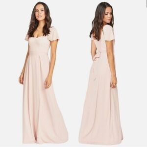 Show Me Your MuMu Marie Sweetheart Maxi Bridesmaid Dress | Dusty Blush Crisp